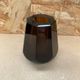 Antique daum nancy octagonal vase brown glass made in france 1930 vintage
