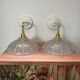 Pair of Art Deco glass gold wall sconces