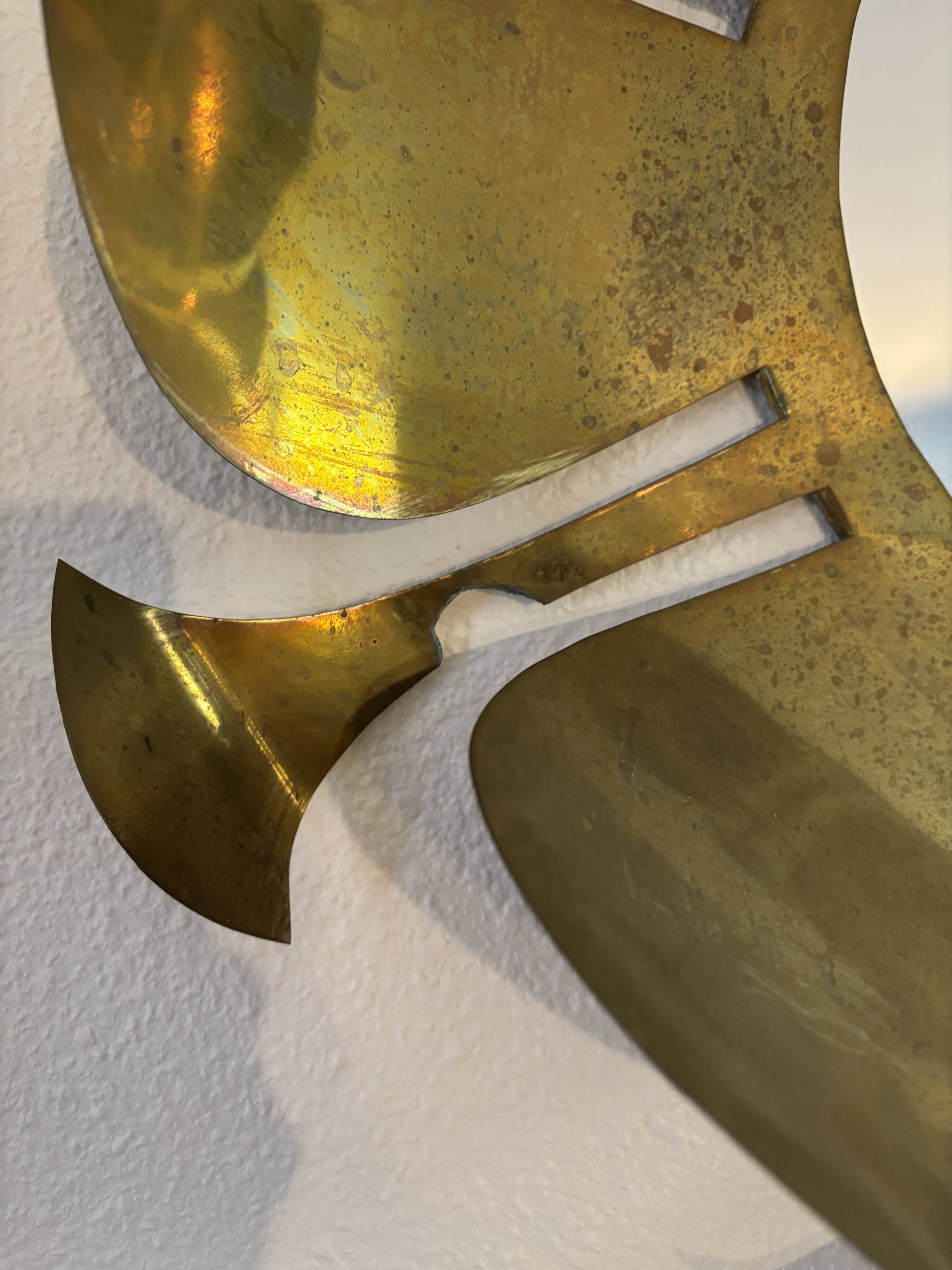 Miroir en laiton doré, 1970