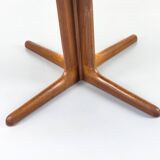 Danish Round Teak Dining Table with Extension from S Møbelfabrik, 1970s