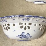 Pair of ceramic moustiers sconces