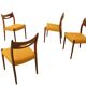 Ensemble de 4 fauteuils vintage en teck, années 1960