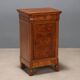 Antique walnut and walnut burl bedside table, Italy, 19th century.