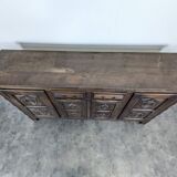 Brutalist sideboard in the spirit of Dudouyt.