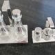 Service à condiments Epsilon en inox et verre 1970