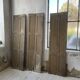 Trio of shutters louvers patina blue gray