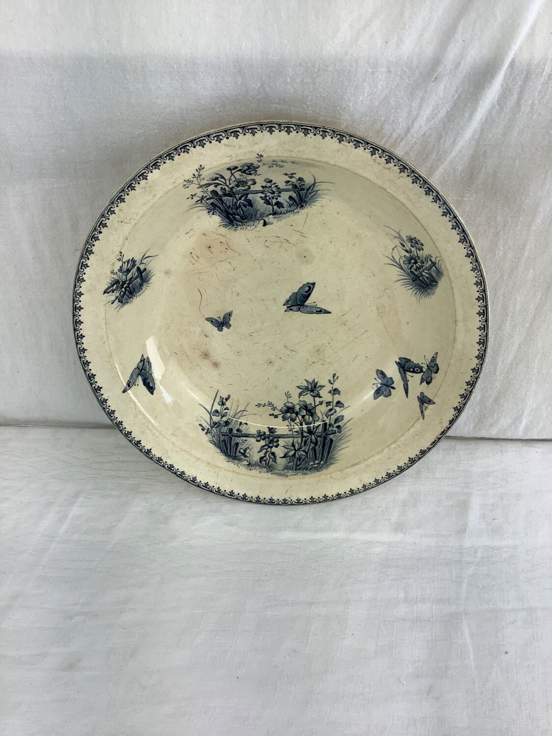 Old hollow dish made in france digoin Sarreguemines