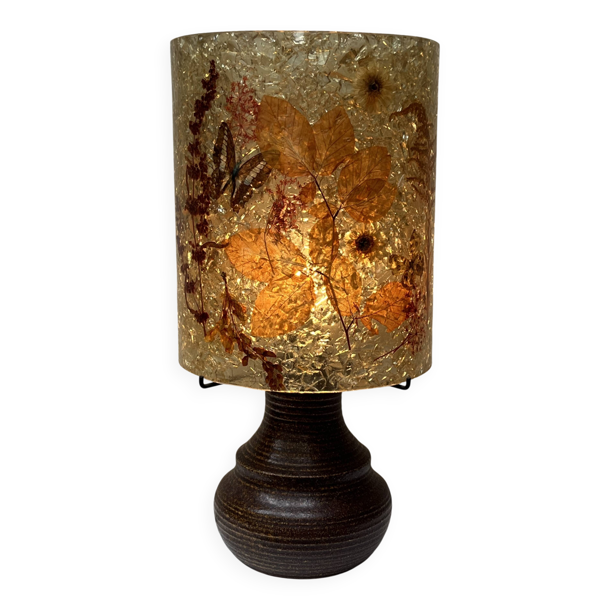 Lampe en ceramique et resine d'accolay