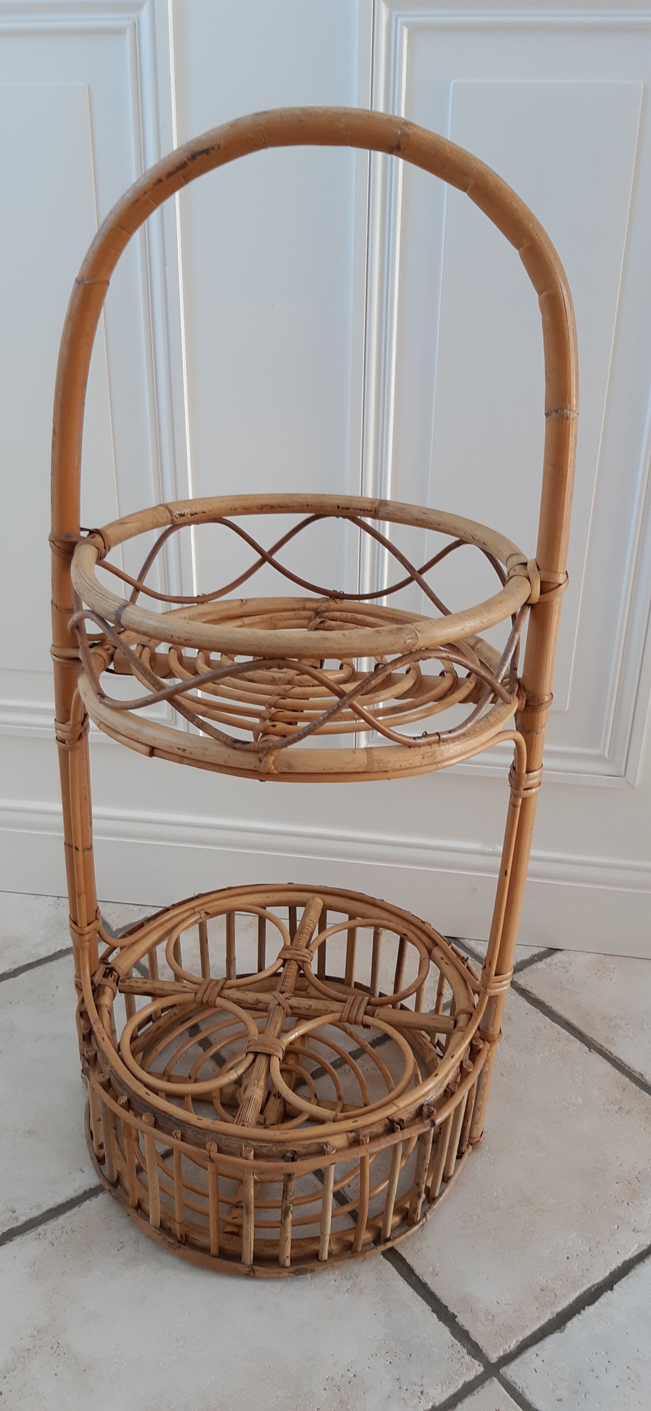 Rattan bar service 70s