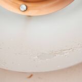 Lampe suspendue en cuivre vintage danoise par Form light, années 1980.