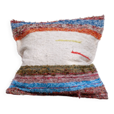 Hand-woven handmade cushion cover made from recycled cotton