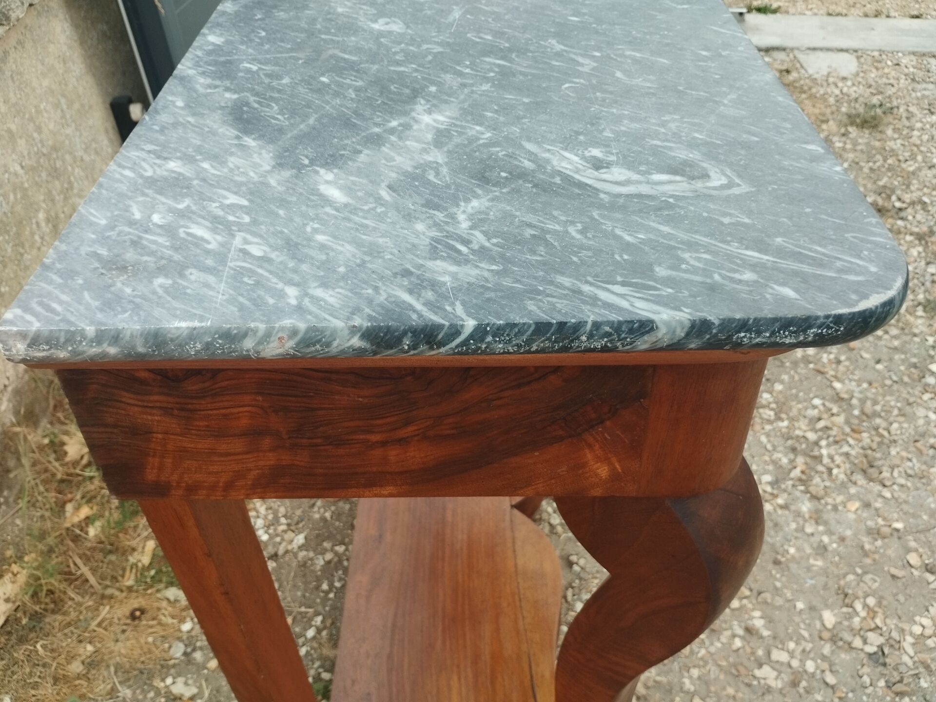 Console from the old Louis Philippe era with a marble top.
