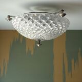 Glass round flush mount ceiling or wall light