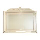 Large faceted deknudt mirror xl hollywood regency design