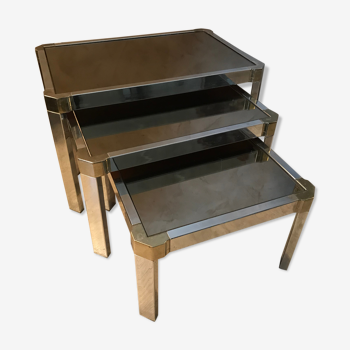 Pull out tables chrome metal