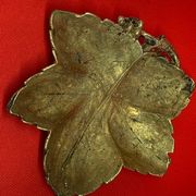 Vide poche bronze feuille