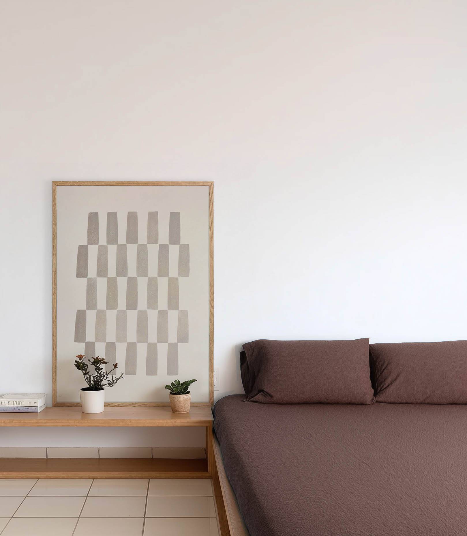 Painting 50x70cm abstract minimalist signed Eawy