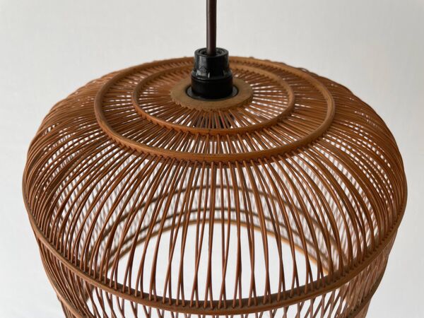 Suspension danoise unique en forme de cage en bois, années 1960, Danemark
