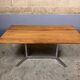 Vintage industrial table desk chrome oak