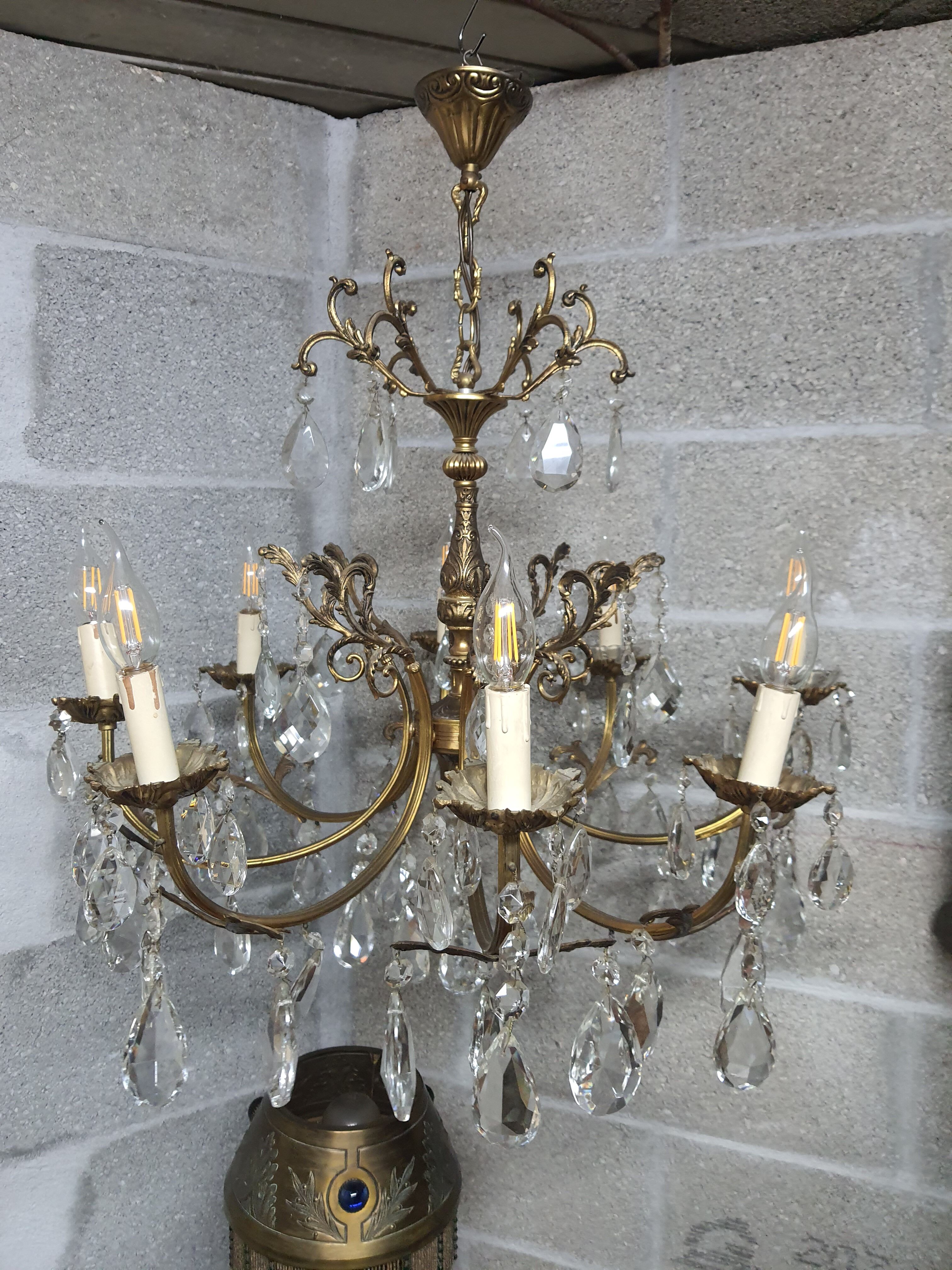 Vintage bronze chandelier