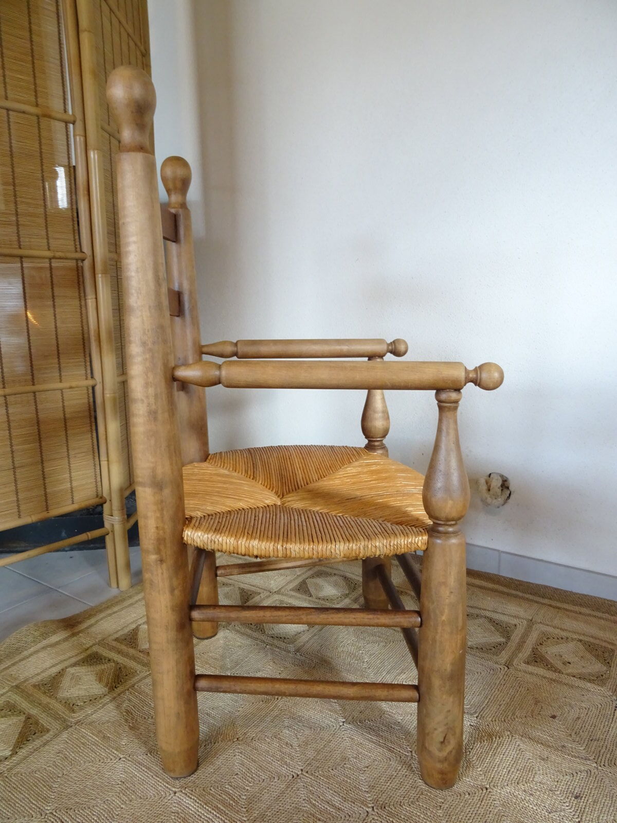 Pair of mulched brutalist armchairs