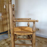 Pair of mulched brutalist armchairs