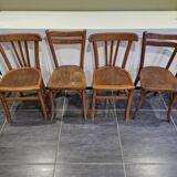 4 Baumann / Luterma bistro chairs, 1960s
