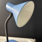 Lampe de bureau vintage en métal bleu