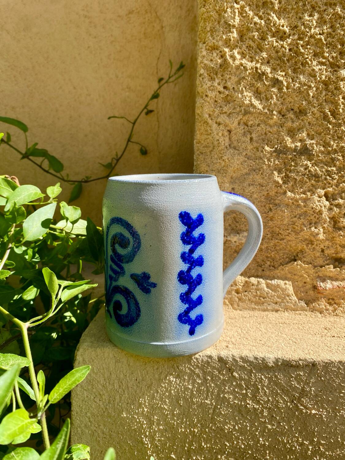 Alsatian stoneware beer mug