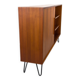 Teak Bookcase with One Sliding Door from Wk Möbel, 1960s