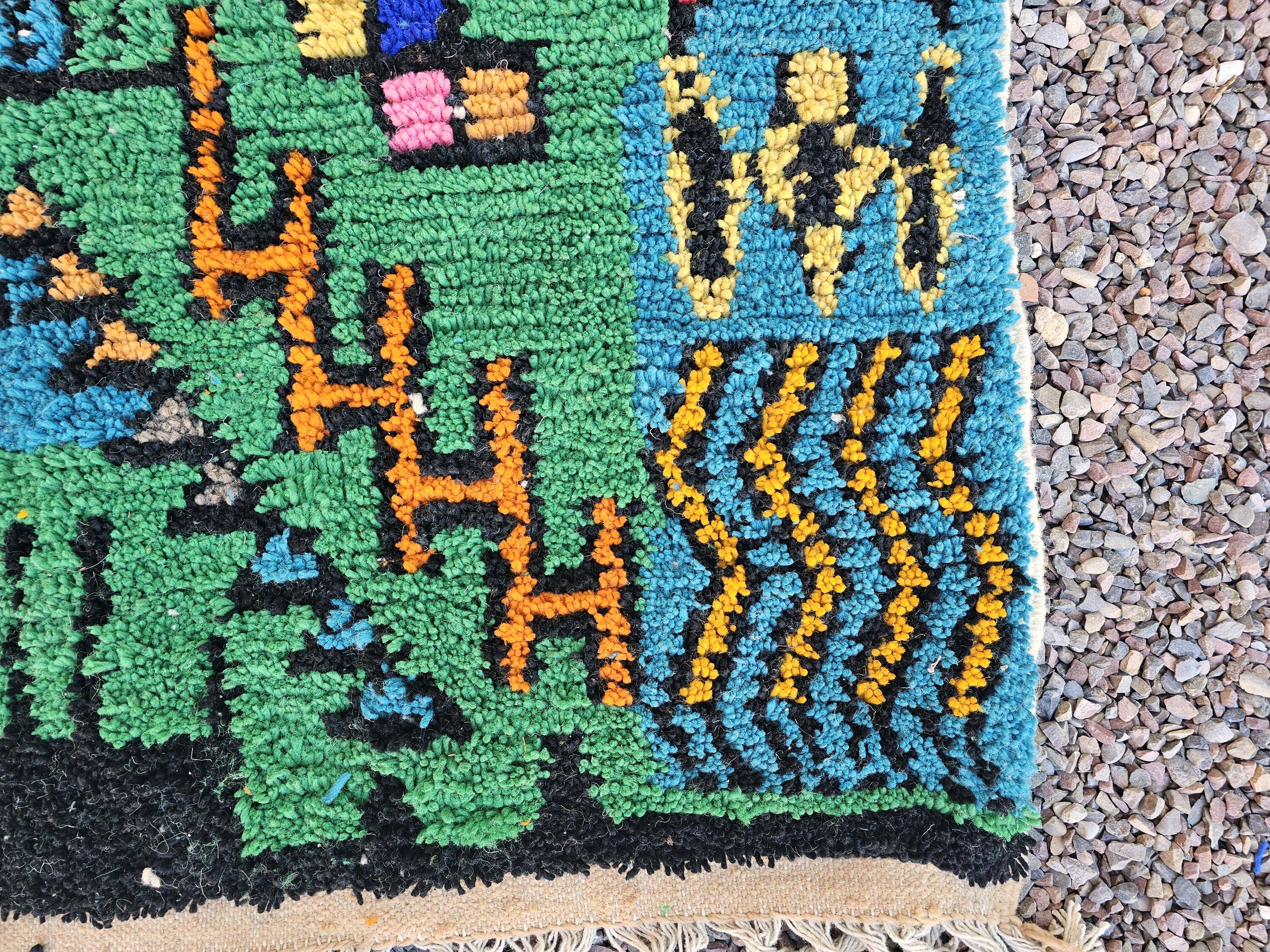 Unique handmade Berber rug 3x2 m