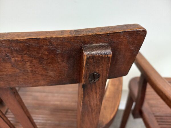 Paire de fauteuils bridge en bois