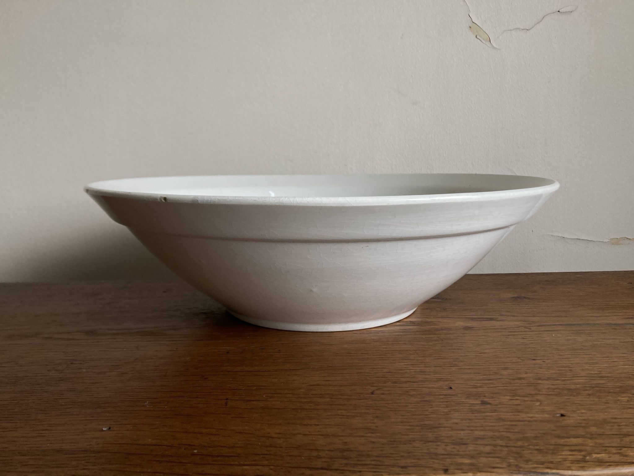 Earthenware salad bowl centrepiece Choisy 1900 white