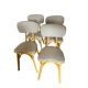 Light Oak Varnished Bistro Chairs (Baumann) Compass Leg