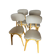 Light Oak Varnished Bistro Chairs (Baumann) Compass Leg