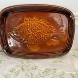 Plat poisson Faïencerie Saint Clément 1304 France