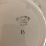 Vintage ceramic dish KG Lunéville pink patterns