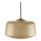 Lampe à suspension vintage en verre marron et laiton