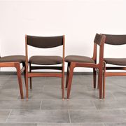 Set de 4 chaises de salle à manger en teck par Erik Buch pour Anderstrup 1950s