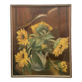 Still life painting with sunflowers 20th century
