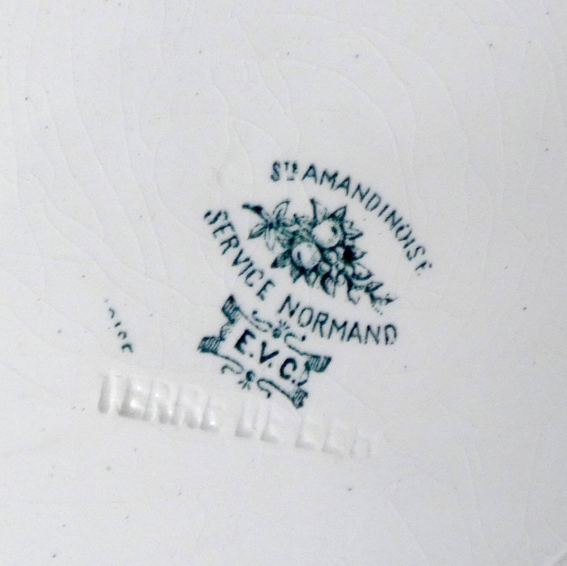 Terre de fer 6 Art Deco flat plates NORMAND model