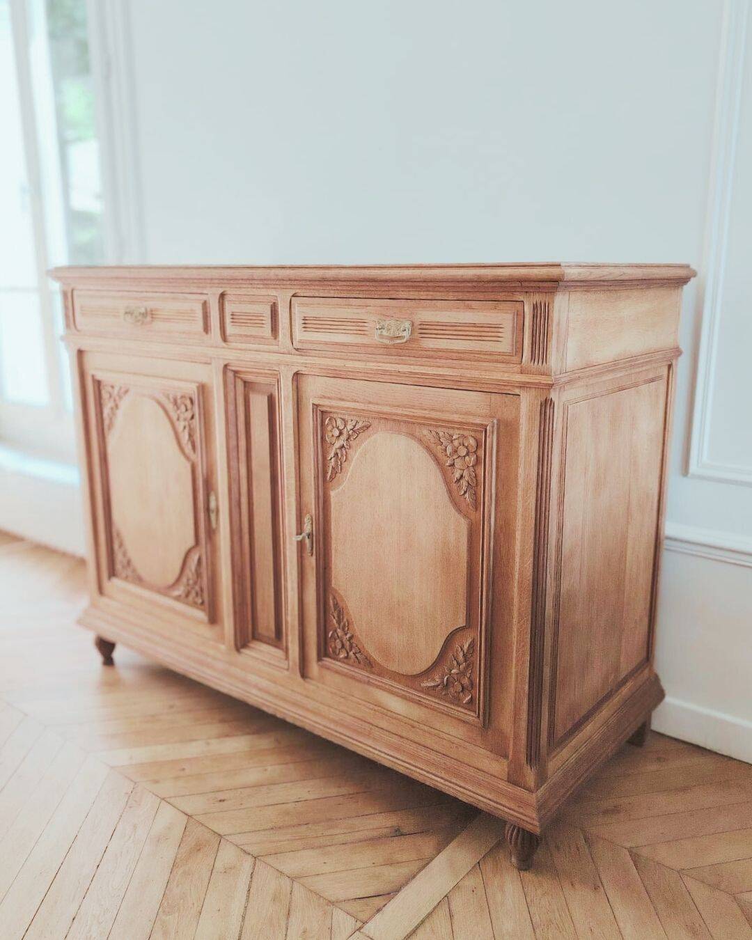 Renovated antique sideboard, country style.