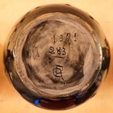 Old vintage art nouveau ceramic vase signed