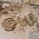 Modular brass coffee table, Morex, Italy, 1970s