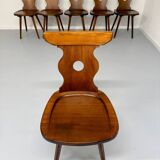 6 vintage 60s bistro-look dining chairs