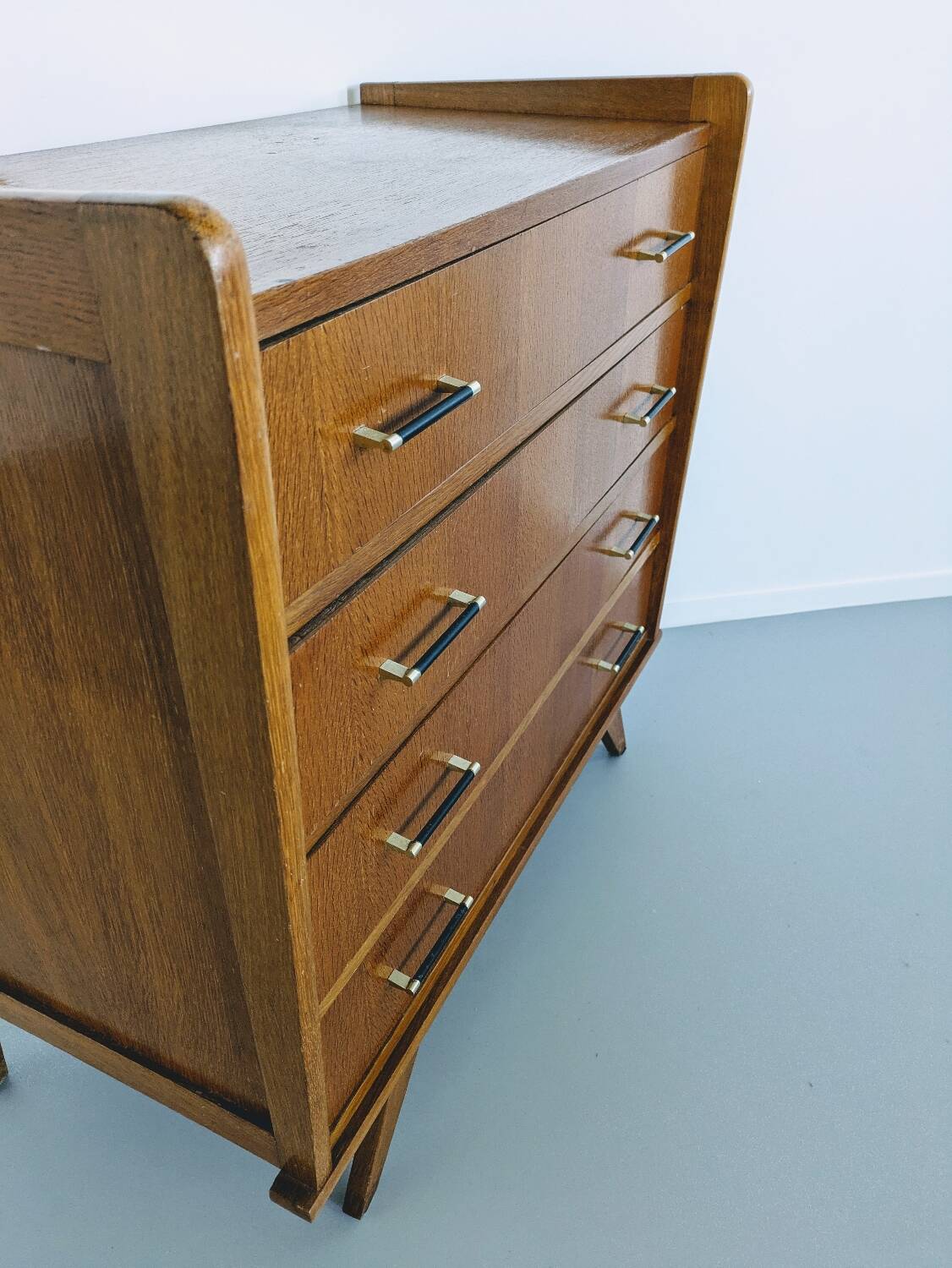 Vintage Scandinavian wooden chest of drawers