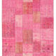 Handwoven oriental vintage 203 cm x 300 cm pink patchwork carpet