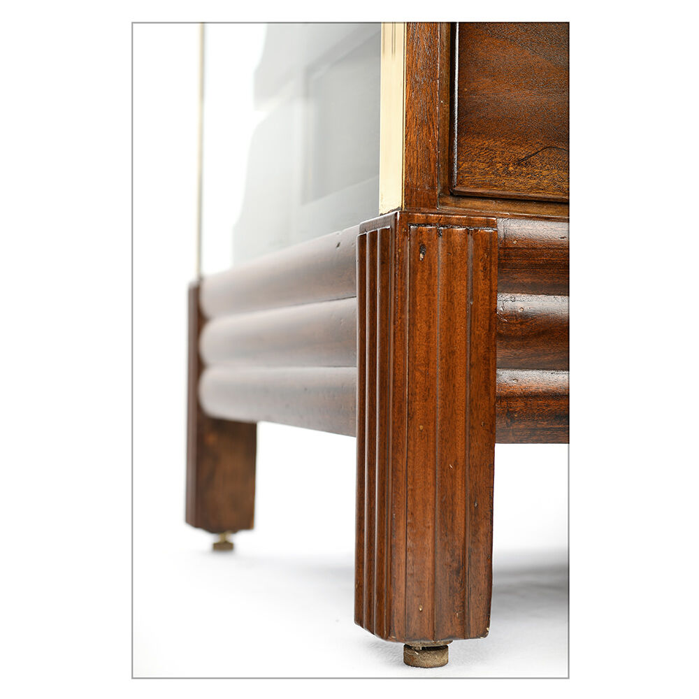 English mahogany and brass blouse furniture