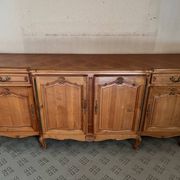 Grand buffet enfilade in Louis XV style in cherry wood – 240 cm