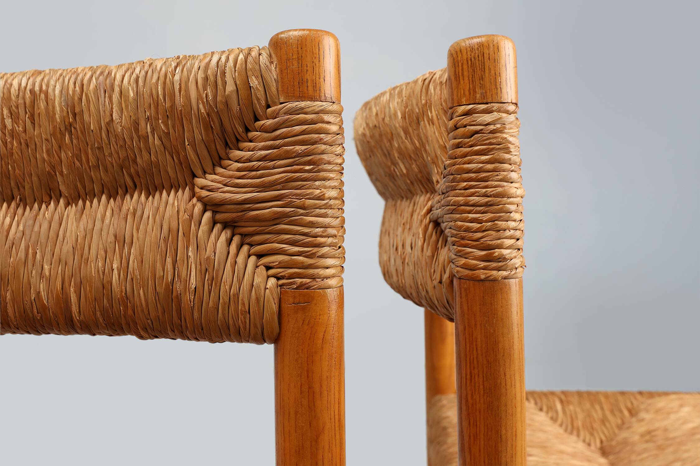 Pair Dordogne Straw Chair by Robert Sentou  1960s